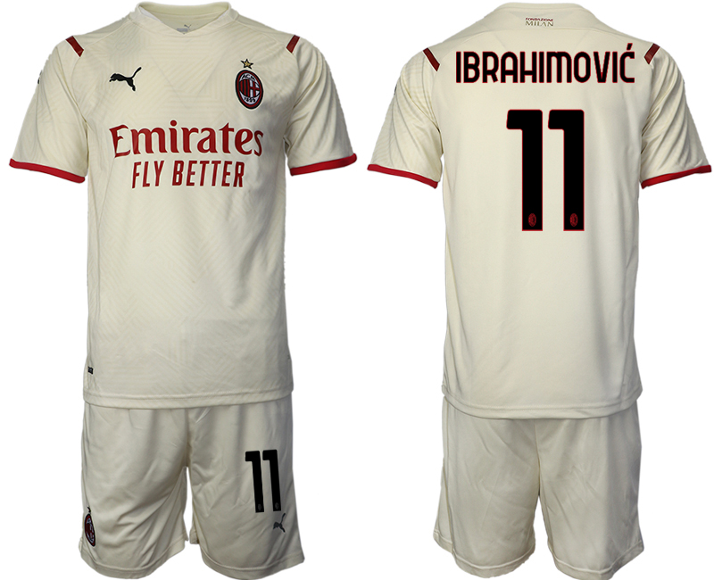 Men 2021-2022 Club AC Milan away cream #11 Soccer Jersey